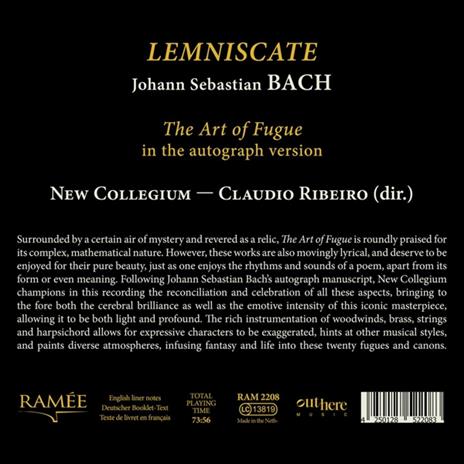 Lemniscate. The Art of Fugue - CD Audio di Johann Sebastian Bach,New Collegium,Claudio Ribeiro - 2