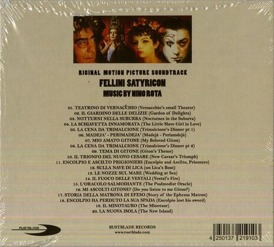 Fellini's Satyricon (Colonna sonora) (Digipack) - CD Audio di Nino Rota - 2