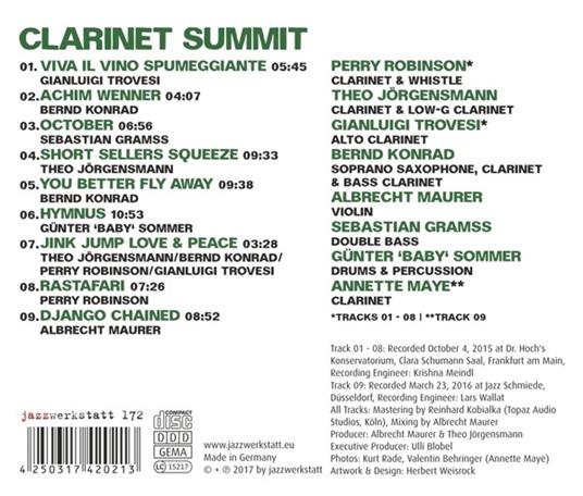 Clarinet Summit - CD Audio - 2