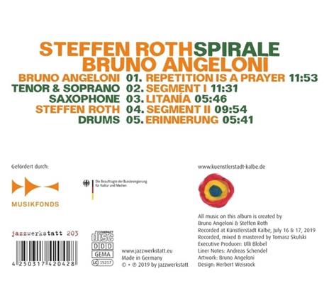 Spirale - CD Audio di Bruno Angeloni,Steffen Roth - 2