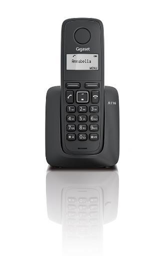 Gigaset A116 Telefono DECT Nero Identificatore di chiamata