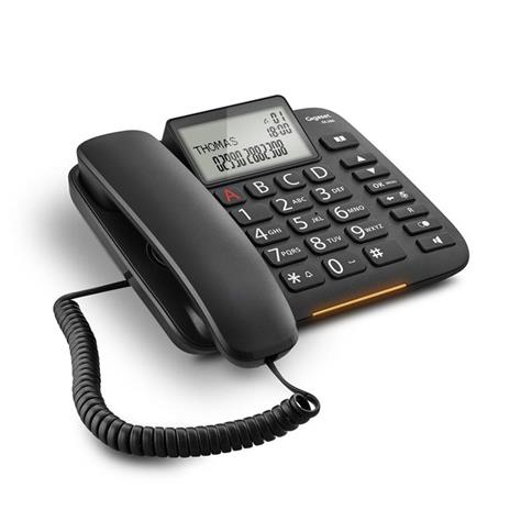Gigaset DL380 Telefono analogico Nero Identificatore di chiamata