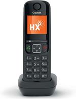 Gigaset AS690HX Telefono Portatile Aggiuntivo con Vivavoce Alta Qualità, Tastiera Illuminata e Ampio Display, Black List, Lista Chiamate Fatte, Ricevute e Perse, Nero [Versione Italiana]