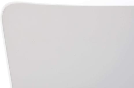 CLP Set 4 Sedie Impilabili Aaron in Legno E Metallo I Sedia Ospite Facile da Pulire Design Classico I Sedia Attesa Ergonomica, Carico Max 120KG, Colore:Bianco - 5