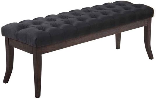Chaise Longue Cleopatra in Tessuto Chesterfield Imbottita I Panca Fondo Letto Panchina Interno Gambe in Legno 130x40 CM Colore della Cornice:Antico Chiaro Colore:Taupe H 65 CM 