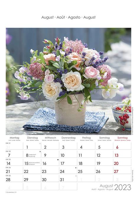 Calendario 2023 da muro Rose Dreams, Alpha Edition, 12 mesi, 23x34 cm - 9