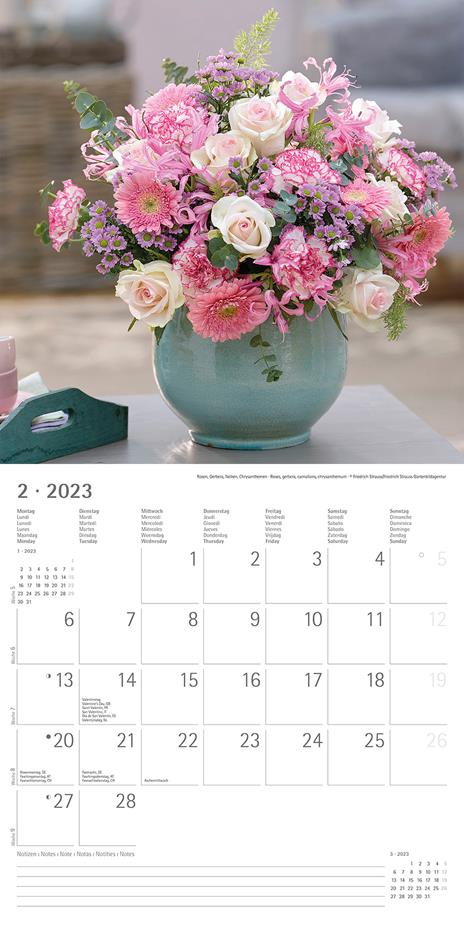Calendario 2023 da muro Fiori, Alpha Edition, 12 mesi, 30x30 cm - 4