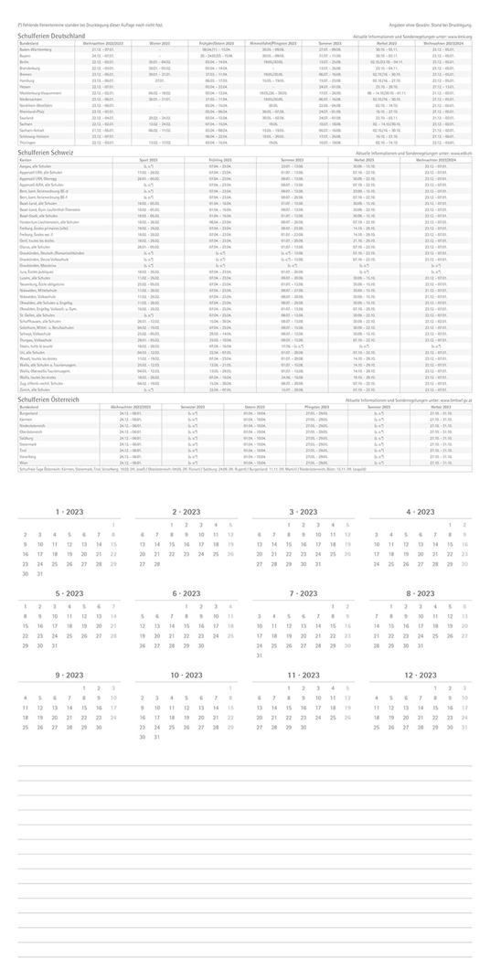 Calendario 2023 da muro Big Cats, Alpha Edition, 12 mesi, 30x30 cm - 2