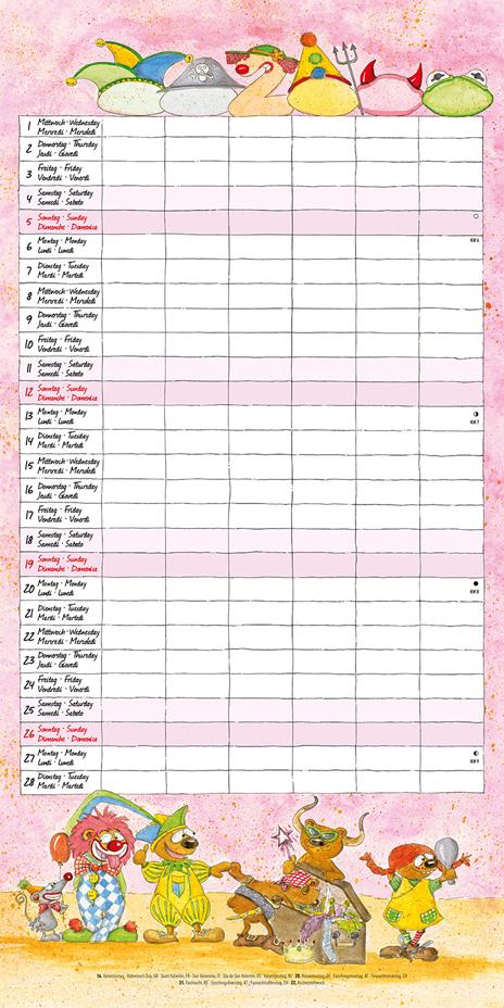 Calendario 2023 da muro Organizza famiglia, Alpha Edition, 12 mesi, 30x30 cm - 4