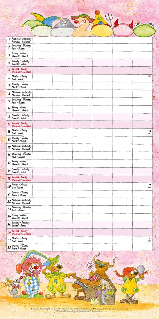 Calendario 2023 da muro Organizza famiglia, Alpha Edition, 12 mesi, 30x30 cm - 4