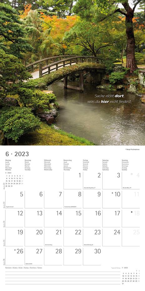 Calendario 2023 da muro Zen, Alpha Edition, 12 mesi, 30x30 cm - 8