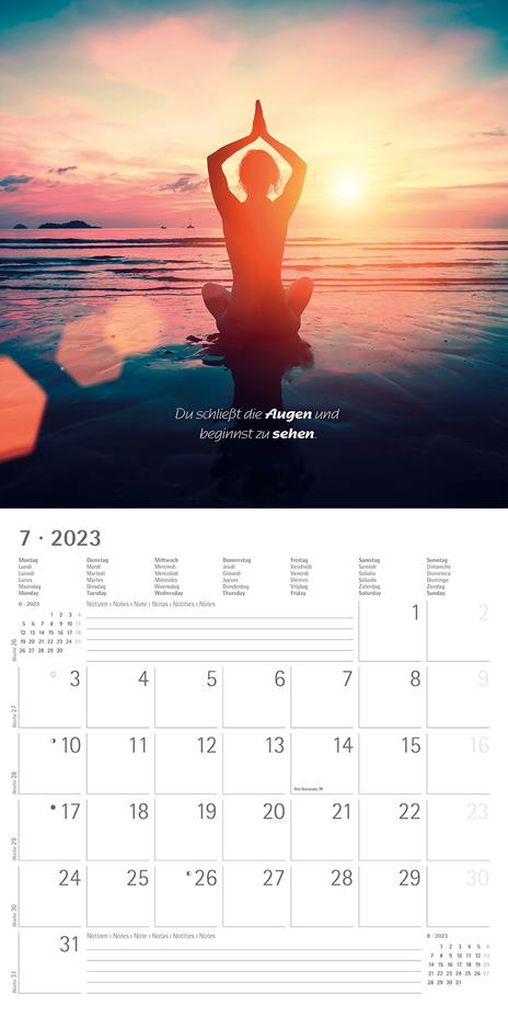 Calendario 2023 da muro Zen, Alpha Edition, 12 mesi, 30x30 cm - 9