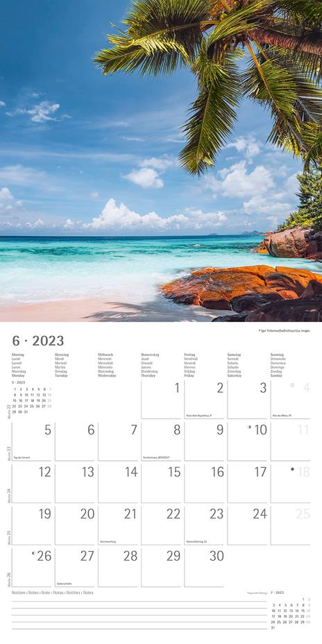 Calendario 2023 da muro Summerdreams, Alpha Edition, 12 mesi, 30x30 cm - 8