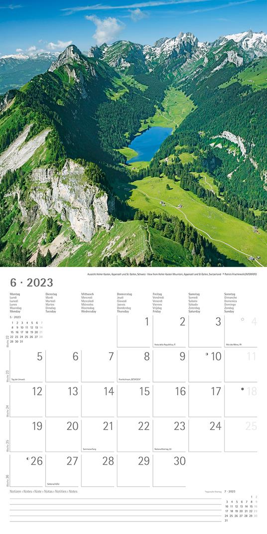 Calendario 2023 da muro Alpi, Alpha Edition, 12 mesi, 30x30 cm - 8