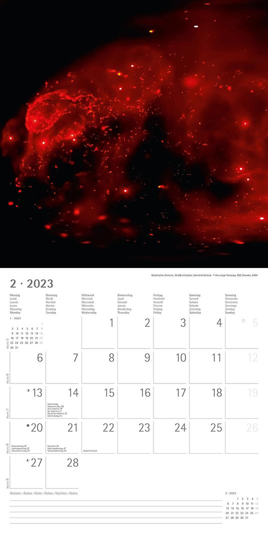 Calendario 2023 da muro Spazio, Alpha Edition, 12 mesi, 30x30 cm - 4
