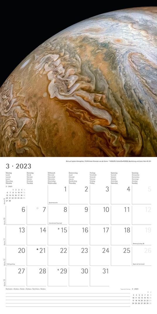 Calendario 2023 da muro Spazio, Alpha Edition, 12 mesi, 30x30 cm - 5