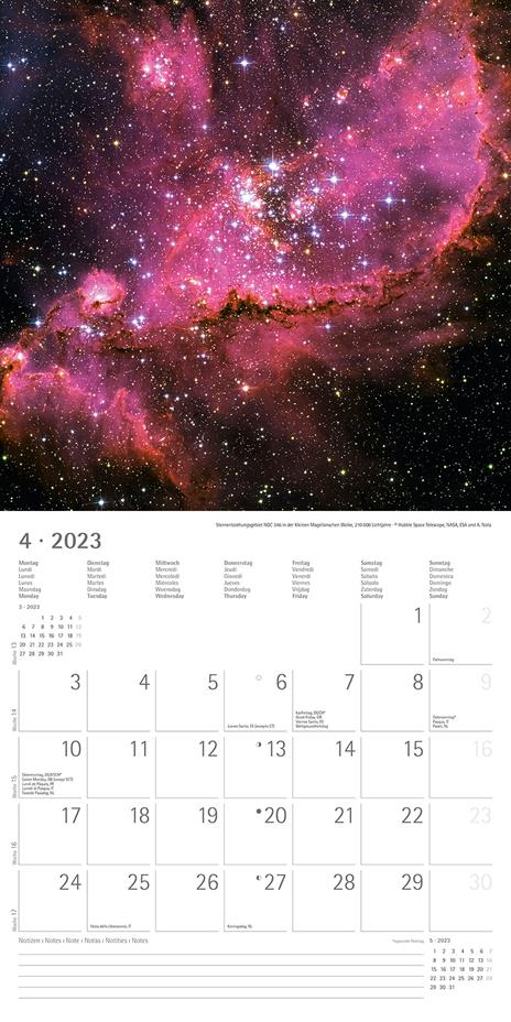 Calendario 2023 da muro Spazio, Alpha Edition, 12 mesi, 30x30 cm - 6