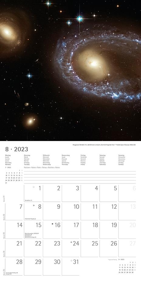 Calendario 2023 da muro Spazio, Alpha Edition, 12 mesi, 30x30 cm - 10