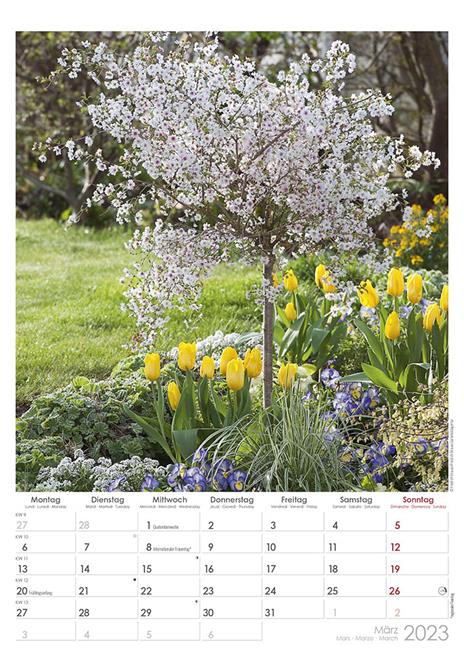 Calendario 2023 da muro Beautiful Gardens, Alpha Edition, 12 mesi, 29,7 x 42 cm - 4