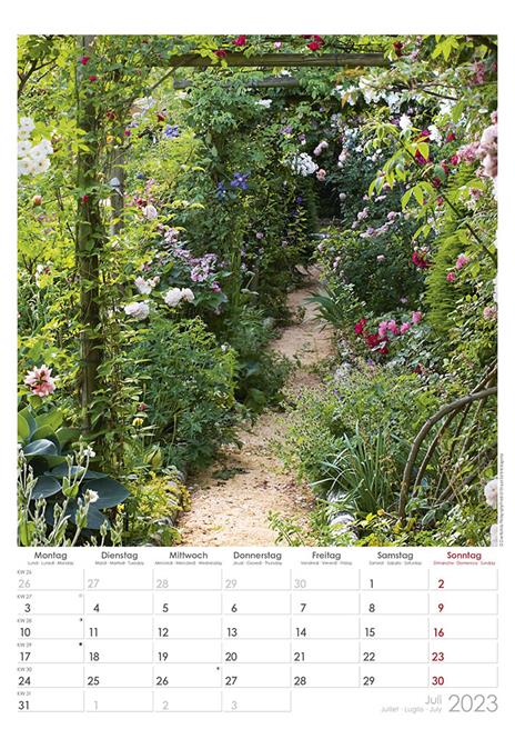 Calendario 2023 da muro Beautiful Gardens, Alpha Edition, 12 mesi, 29,7 x 42 cm - 8