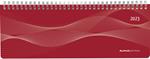 Planner Settimanale Da Tavolo 2023, Alpha Edition, 29,7x10,5 cm, Rossa, Spiralata