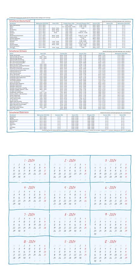 Alpha Edition - Calendario 2024 da muro Family Planer, 12 mesi, 30x30 cm - 2