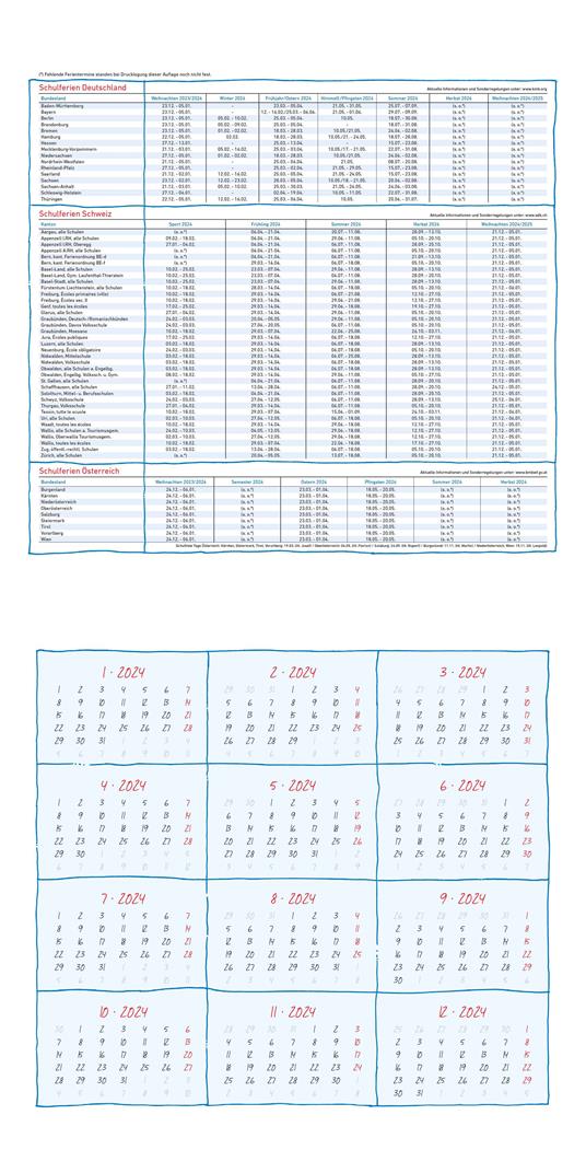 Alpha Edition - Calendario 2024 da muro Family Planer, 12 mesi, 30x30 cm - 2