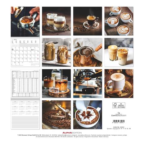 Alpha Edition - Calendario 2024 da muro Coffee, 12 mesi, 30x30 cm - 15