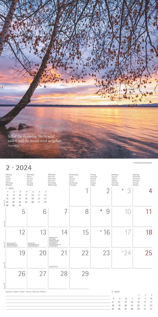 Alpha Edition - Calendario 2024 da muro Meditation, 12 mesi, 30x30 cm - 3