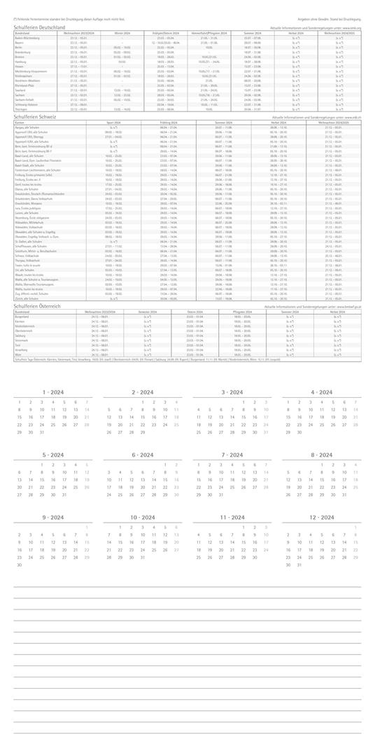 Alpha Edition - Calendario 2024 da muro Zen, 12 mesi, 30x30 cm - 2