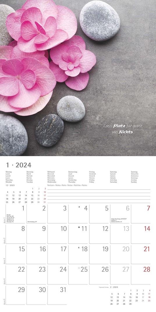 Alpha Edition - Calendario 2024 da muro Zen, 12 mesi, 30x30 cm - 3