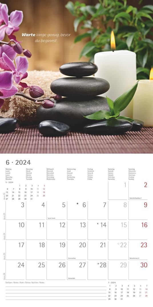 Alpha Edition - Calendario 2024 da muro Zen, 12 mesi, 30x30 cm - 8