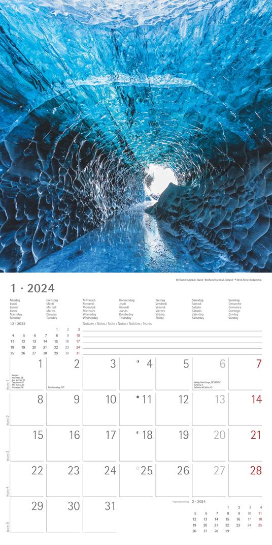 Alpha Edition - Calendario 2024 da muro Emotions, 12 mesi, 30x30 cm