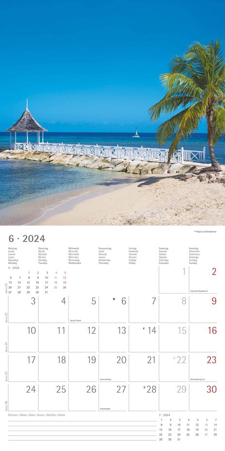 Alpha Edition - Calendario 2024 da muro Summerdreams, 12 mesi, 30x30 cm - 8