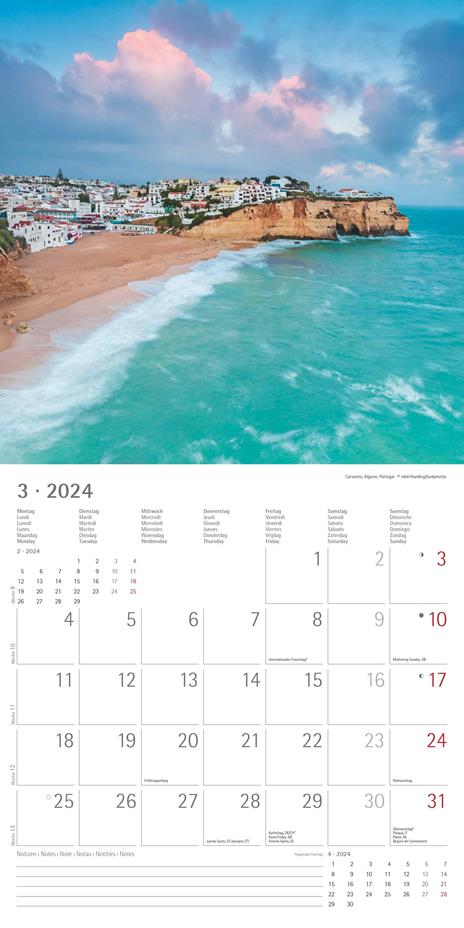 Alpha Edition - Calendario 2024 da muro By the Sea, 12 mesi, 30x30 cm - 5