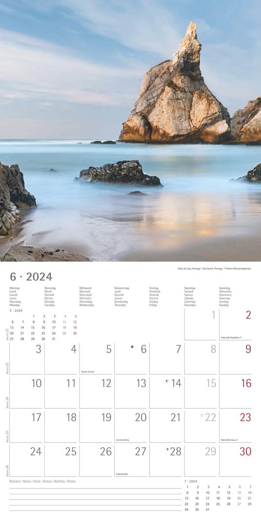 Alpha Edition - Calendario 2024 da muro By the Sea, 12 mesi, 30x30 cm - 8