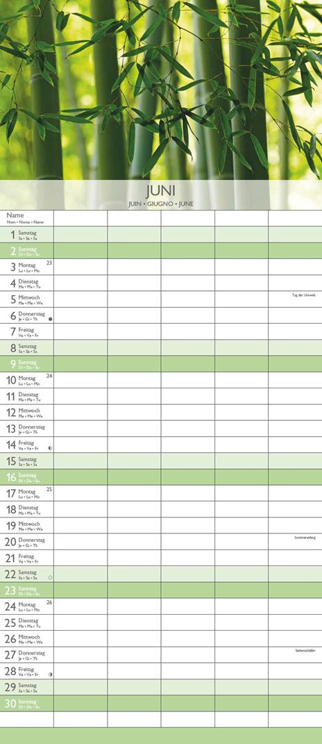 Alpha Edition - Calendario 2024 da muro per la famiglia Zen, 12 mesi, 19,5x45 cm - 7