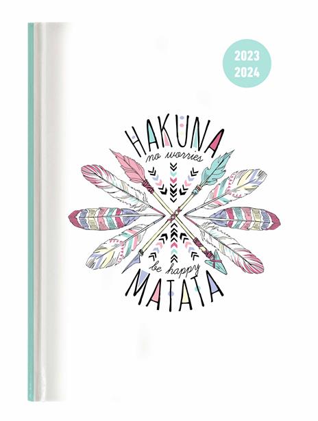 Agenda-Diario Collegetimer ALPHA EDITION 2023-2024, Giornaliera, Hakuna Matata - 10x15 cm
