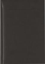Alpha Edition - Agenda Giornaliera Monocromo 2024, Formato Grande 15x21 cm, Similpelle Black, 352 pagine