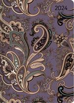 Alpha Edition - Agenda Settimanale Ladytimer 2024, formato tascabile 10,7x15,2 cm, Paisley, 192 pagine