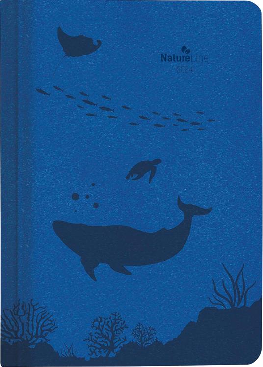 Alpha Edition - Agenda Giornaliera Nature Line 2024, 15x21 cm , Ocean, 416 pagine