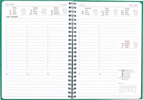 Alpha Edition - Agenda Settimanale Nature Line 2024, 15x21 cm , Forest, 128 pagine - 2