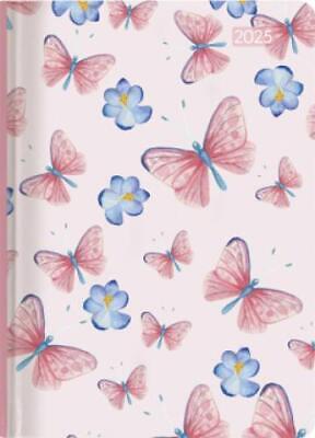 Alpha Edition - Agenda Settimanale Ladytimer Grande 2025, 15x21 cm, Pastel Butterflies, 128 pagine