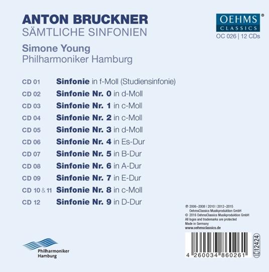 Samtliche Sinfonien - CD Audio di Anton Bruckner - 2