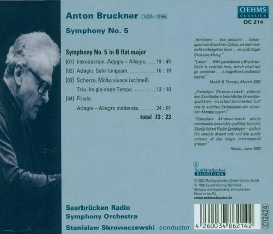 Sinfonia n.5 - CD Audio di Anton Bruckner - 2