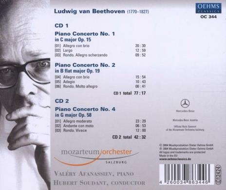 Concerti per Pianoforte N.1, N.2, N.4 - CD Audio di Ludwig van Beethoven - 2