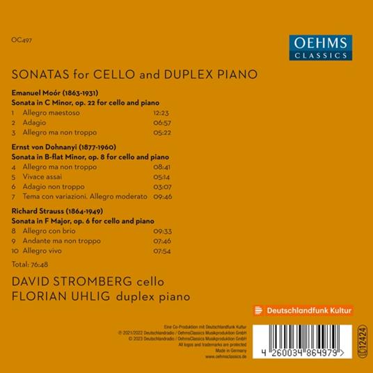 Sonatas For Cello And Duplex Piano - CD Audio di David - Floria Uhlig Stromberg - 2