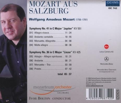 Sinfonie N.36, N.41 - CD Audio di Wolfgang Amadeus Mozart - 2