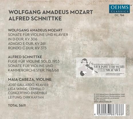 Musica da camera - CD Audio di Wolfgang Amadeus Mozart,Alfred Schnittke,Maia Cabeza - 2