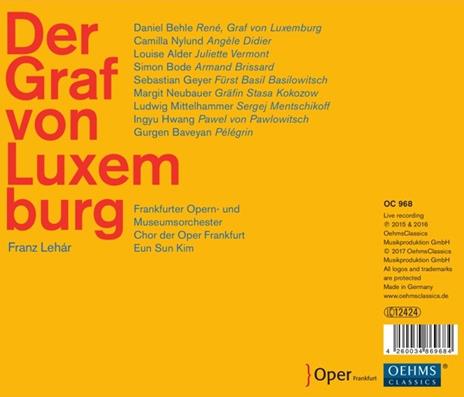 Der Graf Von Luxemburg - CD Audio di F. Lehar - 2
